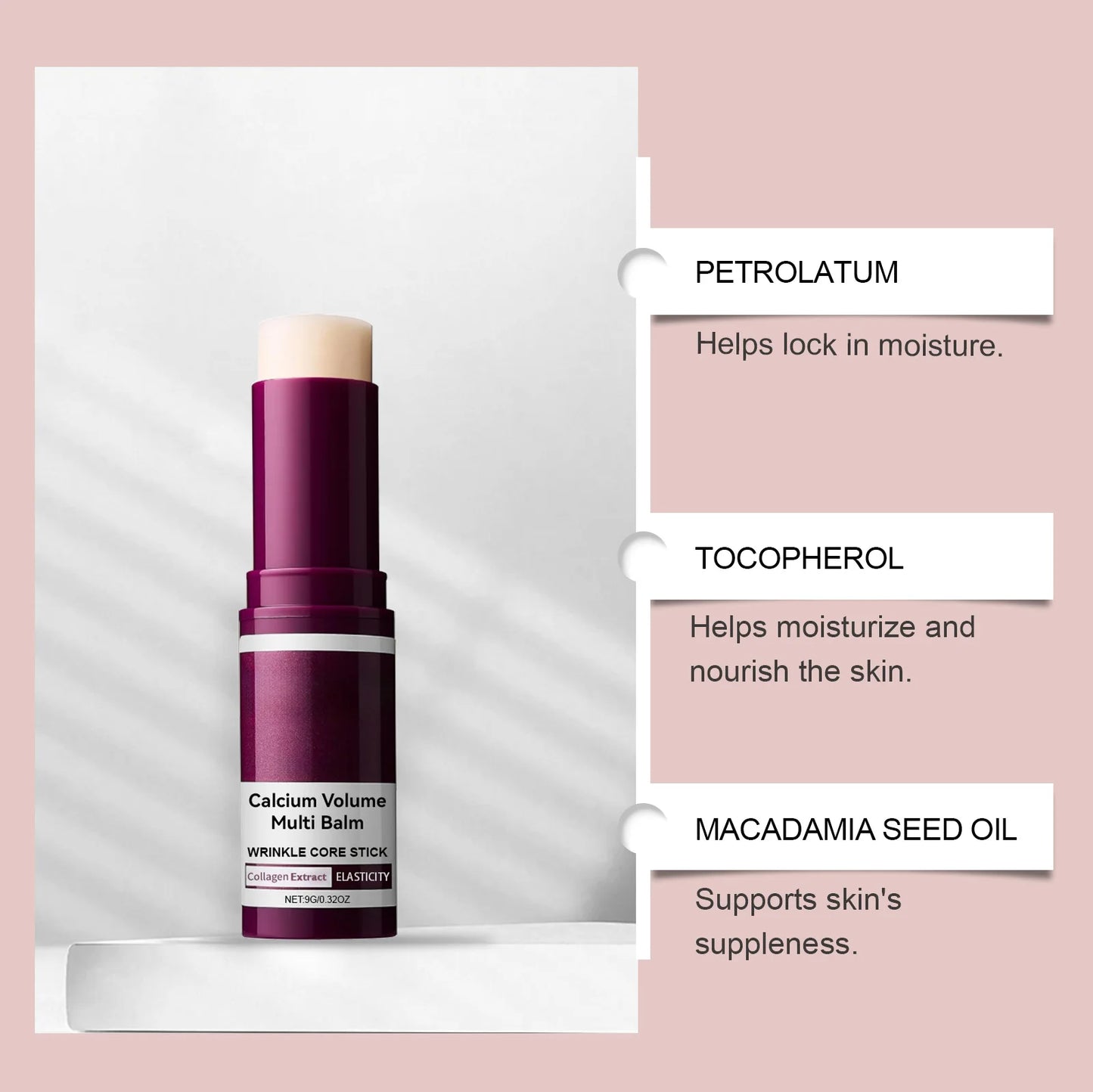 Skincare Stick Dry Skin Care Hydration Fine Line Improvement Facial Elasticity Boost Brightening Moisturizing Cream Stick