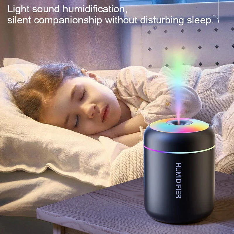 HOMFISHMini Air Humidifier Usb Aroma Diffuser Essential Oil Purifier Cool Mist Sprayer Car Home BedroomLED Desktop humidificador