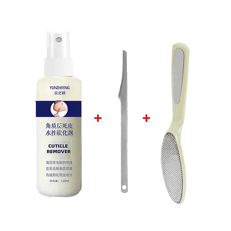 120ml Foot Exfoliator Spray Softener 6 Seconds Remove Dead Skin & Calluses Foot Mask Anti-Cracked Heel Enhancer Nail PedicureKit