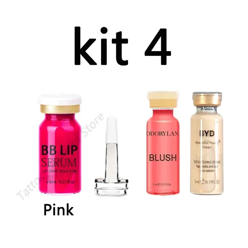 Korea 5ml BB Lip Serum BB Cream Glow Ampoule Starter Kit Brightening Moisturizing Lipstick Serum Kit Lip Gloss Pigment Skin Care