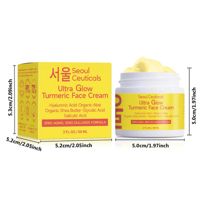 Turmeric Niacinamide Cream Moisturizing Hyaluronic Acid Cream Smooth Firm Makes Skin Look More Youthful Face Care Cosmetics 60g