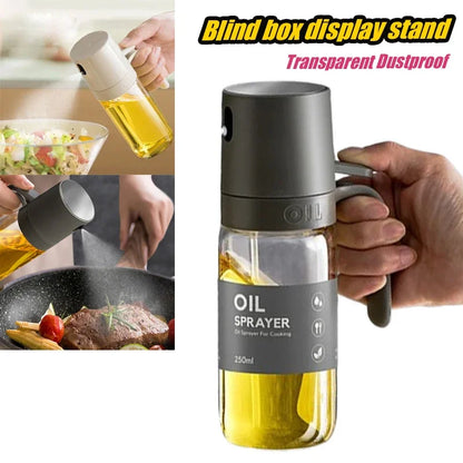 Kitchen Glass Oil Sprayer Bottle 250ml No-Drip Spout Heat-Resistant Glass for Salad Baking BBQ Baking Picnic Kitchen Tool