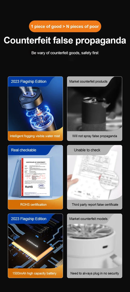 Car Air Freshener USB Charge Aroma Humidifier Mini Essential Oil Diffuser Car Flavoring Aromatherapy Interior Car Accessories