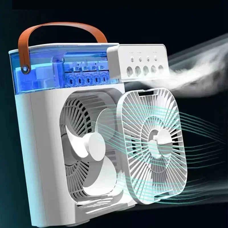 Portable 3 In 1 Fan AIr Conditioner Household Small Air Cooler LED Night Lights Air Adjustment Home Fans Dropshipping