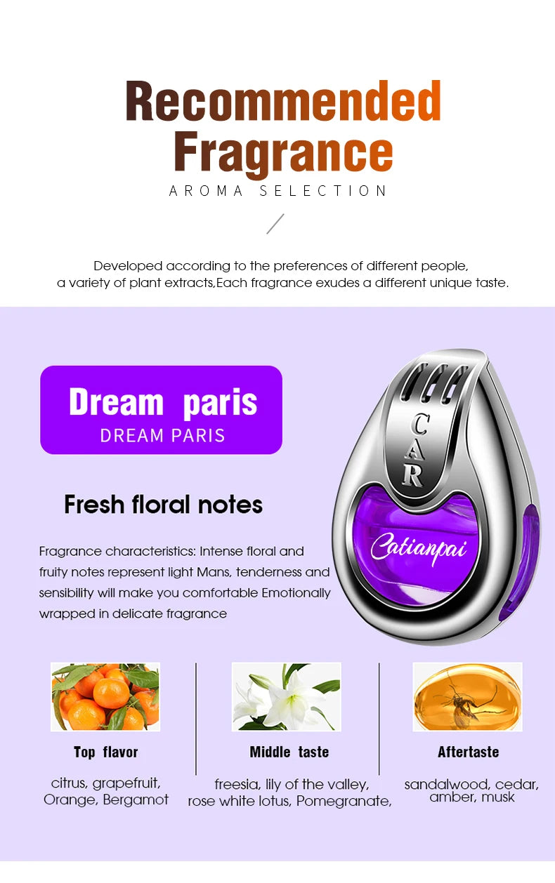 Car Air Freshener Fragrance Car Interior Air Vent Creative Diffuser Lasting Pendant Aromatherapy For Auto Smell Perfume Scent