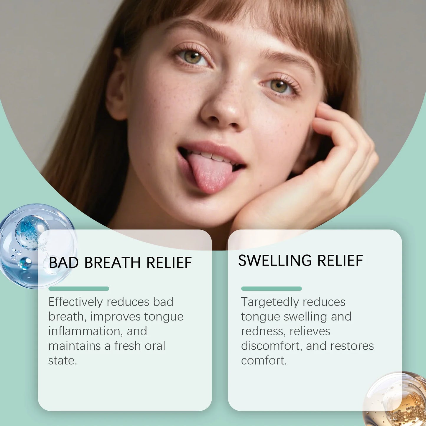 Oralhoe Fissured Tongue Relief Spray Reduce Swelling Remove Bad Breath Oral Hygiene Cleansing Prevent Ulcer Tongue Repair Spray