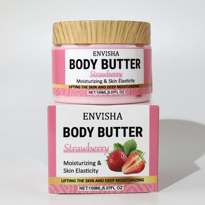 Skin Care Strawberry Face Body Butter Lotion Cream Whitening Deeply Moisturizing Brightening Remove Melanin Elasticity Lifting