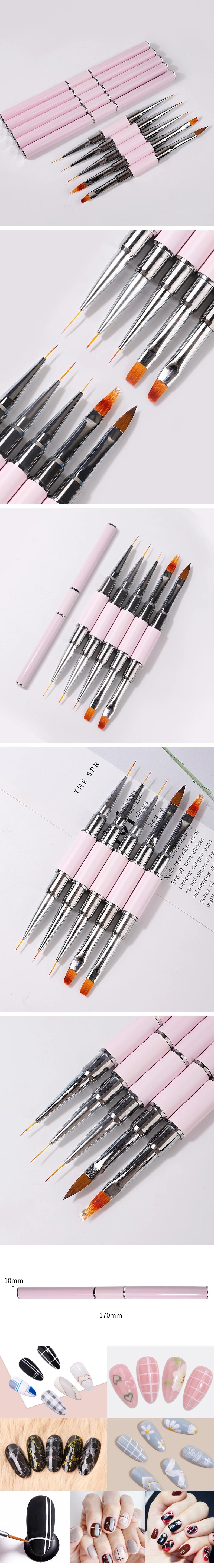 Nail Art Brush Professional Thin Liner for Manicure Decoration Brushes Set Nails French Paint Uv Gel Acrylic Decorating Tools