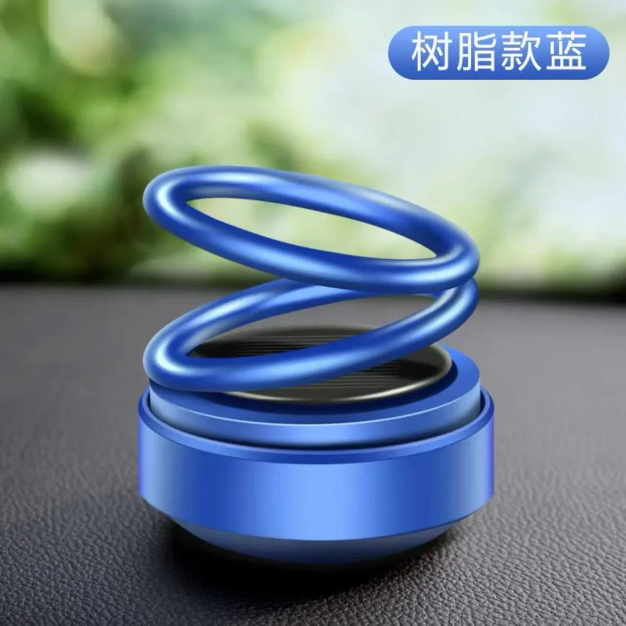 Car Air Freshener Solar Powered Double Ring Rotating Air Cleaner Automobile Interior Perfume Fragrance Diffuser Aromatherapy