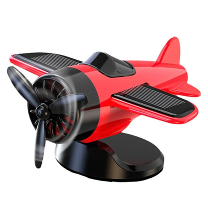 Car Air Freshener Creative Solar Powered Rotating Airplane Ornament Flavoring Fragrance Decoration Car Interior Accessories