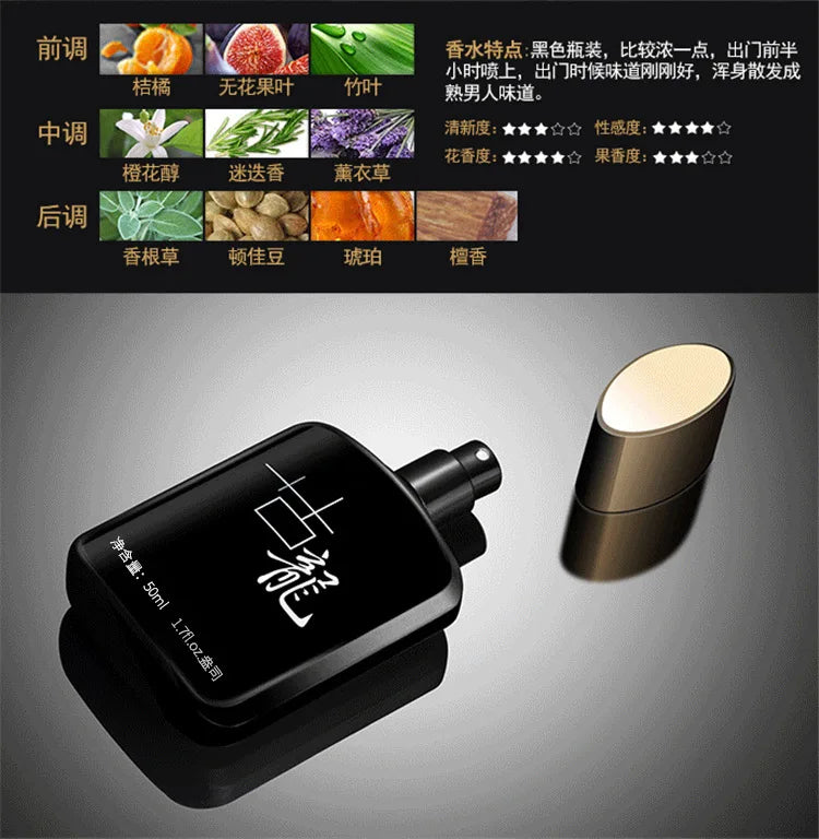 50ml Men Perfume Pheromones Gentleman Perfume Natural Fresh Long-lasting Fragrance Charming Cologne Perfume Couple Date Gift