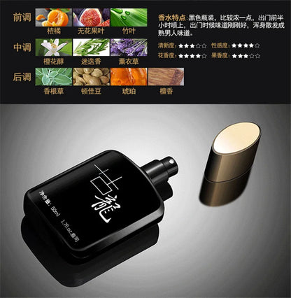 50ml Men Perfume Pheromones Gentleman Perfume Natural Fresh Long-lasting Fragrance Charming Cologne Perfume Couple Date Gift