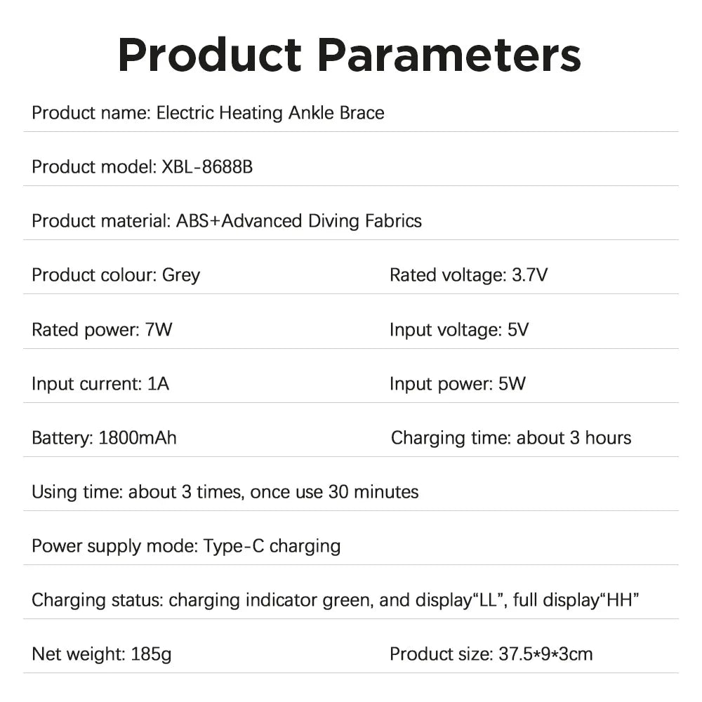 Electric foot massager vibrates and relaxes ankle massager warm and hot compress ankle brace joint sprain ankle brace relaxes mu
