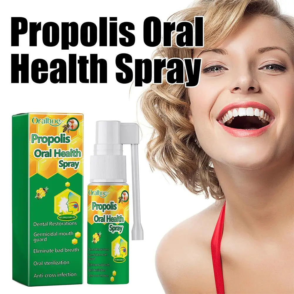 20ml Propolis Oral Spray Oral Treatment Effectively Clean Breath Keeps Oral Mouth Bad Care Refresh