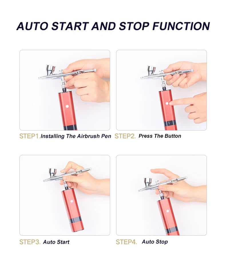 Travel Beauty Care Easy Use Salon Airbrush With Compressor Make Up Nail Art Design Spray Facial Kit For Women Gift