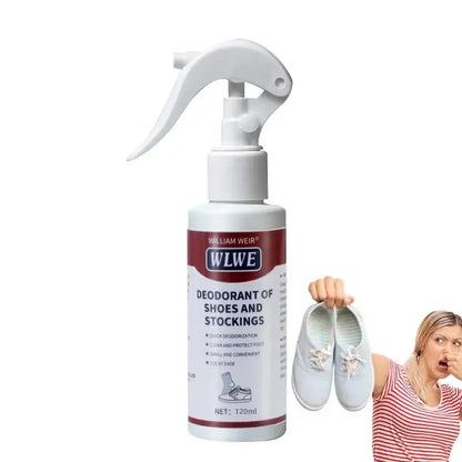 120ml Outdoors Shoe Deodorizer Odor Refresher Spray Removes Stubborn Odors Shoe Smell Fighter for Canvas Leather Gym Shoes