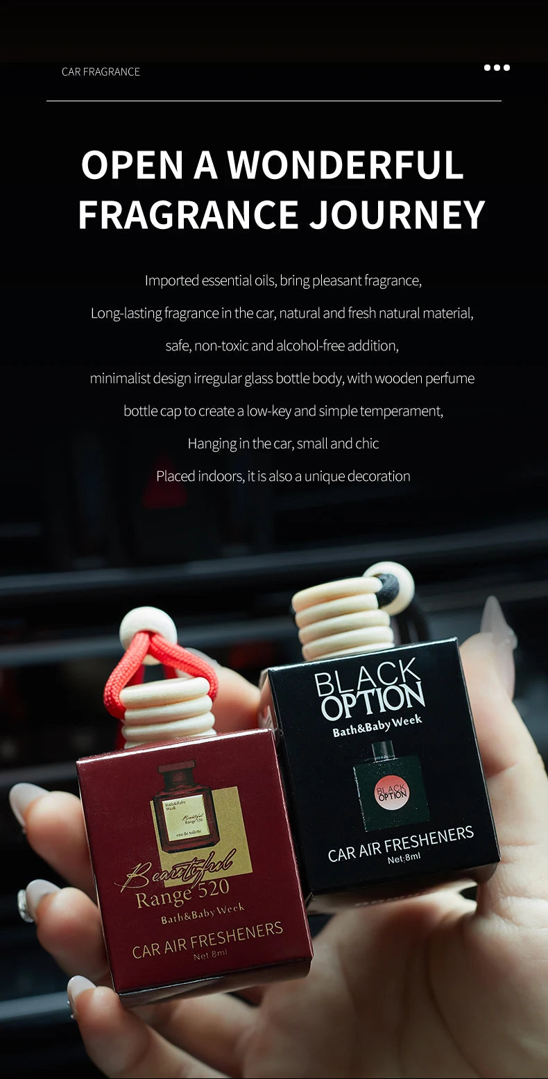 A car fragrance for automotive interior accessories, a long-lasting car air freshener that maintains a charming and fresh scent.