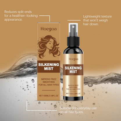 Hair Smoothing Spray Repair Frizz Split Ends Damaged Dry Hair Moisturizing Nourish Soothing Scalp Soft Straight Shiny Hair Spray