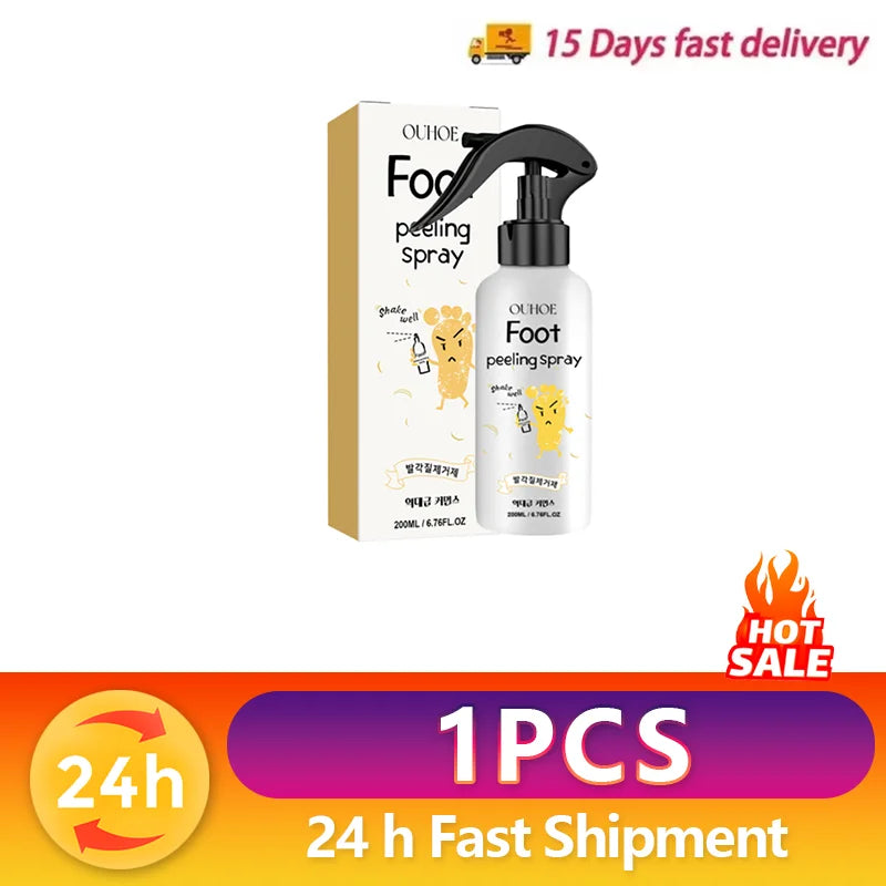 WhiteningFoot Exfoliating Spray Moisture Lock Callus Softener Anti Dry Crack Repair Odor Control Brightening Foot Care Liquid