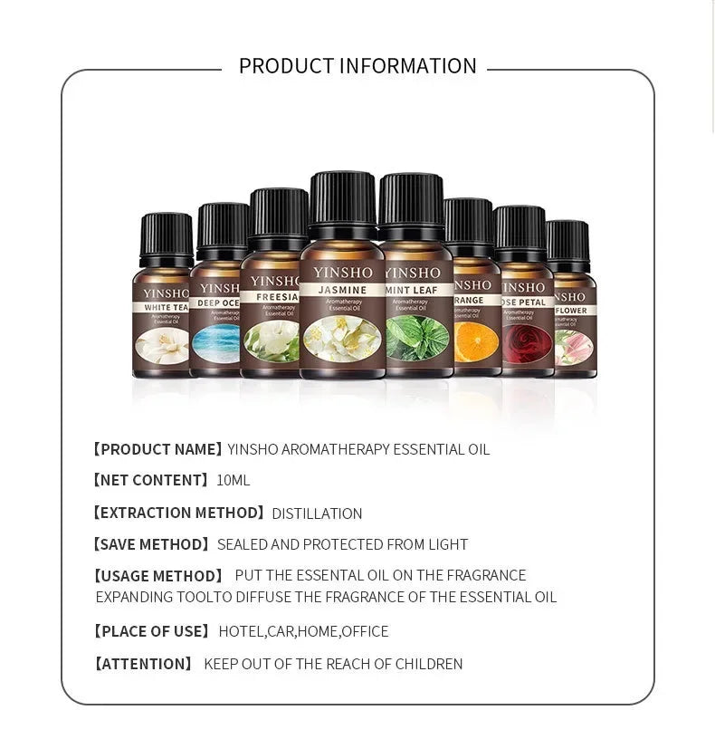 New 13 flavors 10ml essential oil air humidifier household water-soluble DIY multifunctional deodorant spray freshener