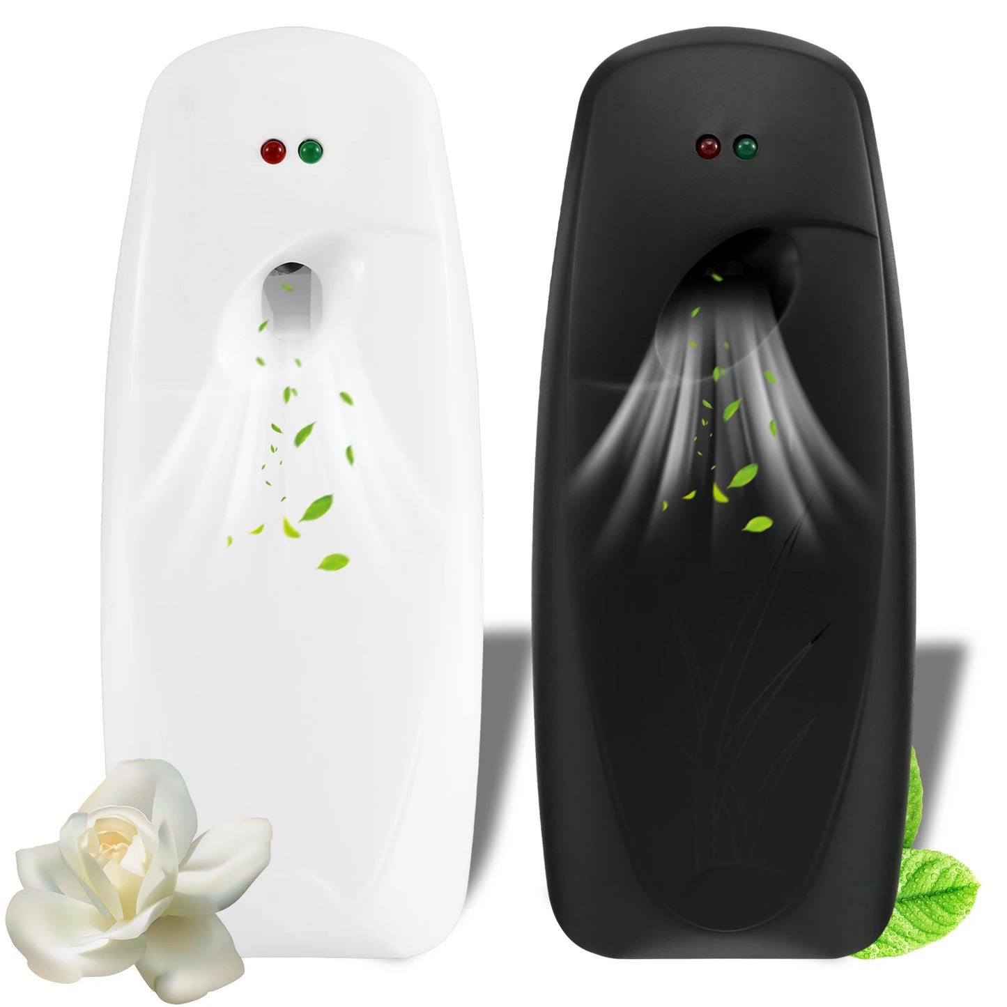 2Pcs Air Fresher Dispenser Wall-Mounted 300ML Liquid Automatic Perfume Spray WIth 3 Adjustable Mode for Home Fragrance Dispenser