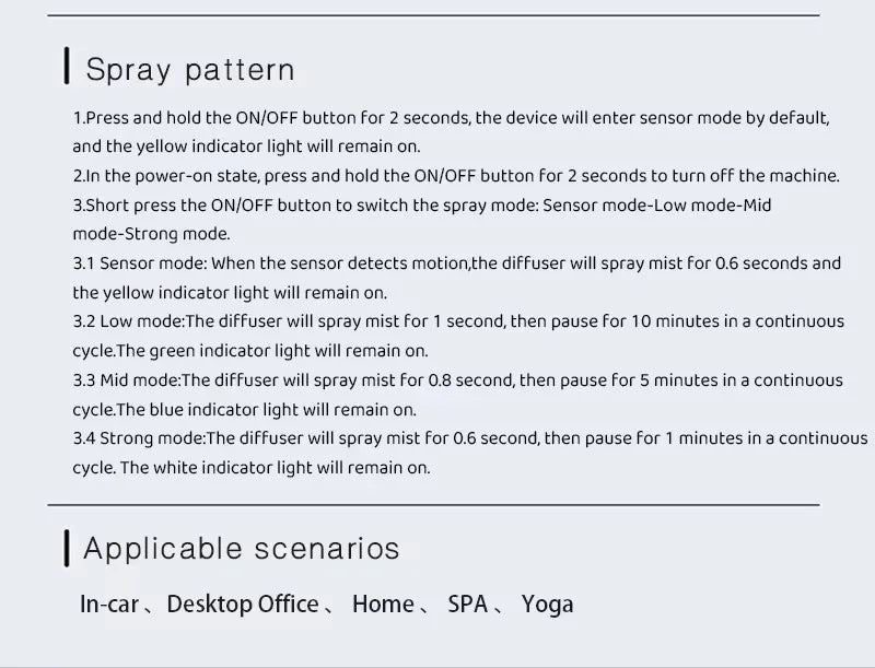 New Innovation Air cleaner Freshener Machine Infrared Automatic Smart spray Inverted Waterless Essential oil Aroma Diffuser