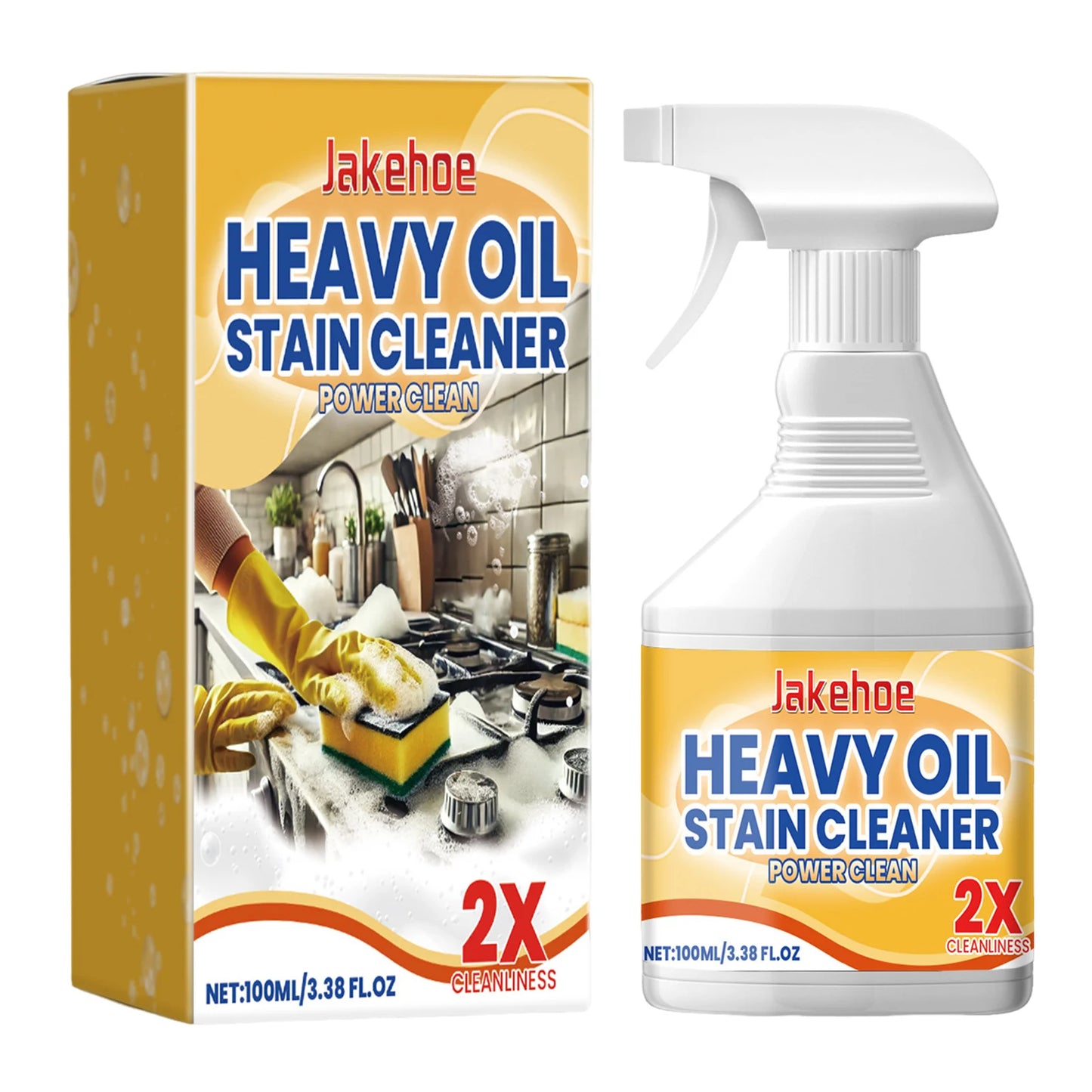 100ml Heavy Oil Cleaner Kitchen Oil Stain Powerful Degreaser Oil Stains Remover Cleaning Grills Oven Home Cooktop Cleaning Spray