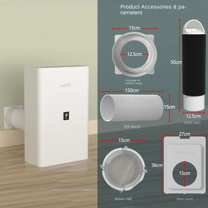 220V Fresh air fan, household fresh air system,  ventilation fan, ventilation, formaldehyde and haze removal purifier AE