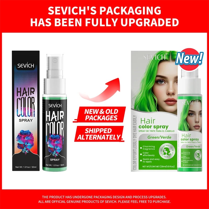 New Hair Color Spray Temporary Diy Hair Dye Spray Halloween Party Costume Instant Hair Styling Spray Disposable Hair Tools 30ml