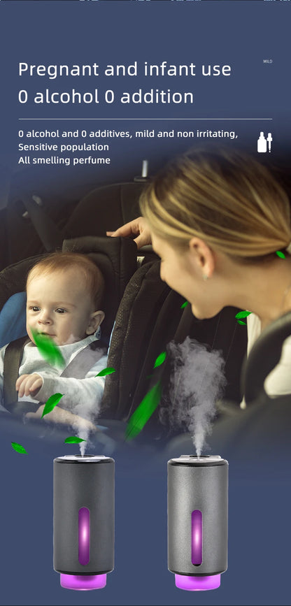 Car Air Freshener, Three Adjustable Modes Intelligent Car Aroma Diffuser, Rechargeable Car Aroma Diffuser, Black