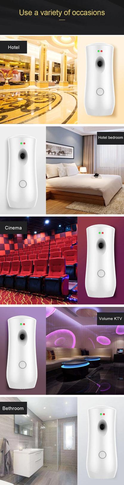 Air Freshener Aerosol Dispenser Fragrance Aerosol Spray Dispenser Car Household Wall-mounted Automatic Adjustable Aroma Diffuser