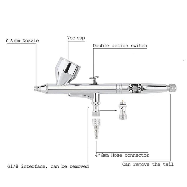 Travel Beauty Care Easy Use Salon Airbrush With Compressor Make Up Nail Art Design Spray Facial Kit For Women Gift