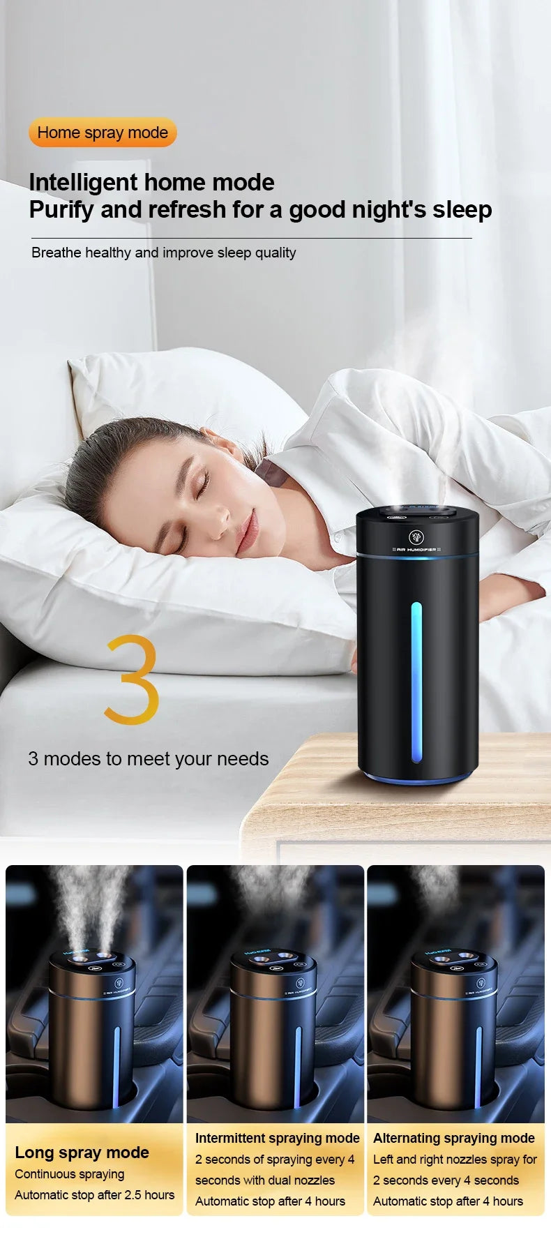 Car Air Freshener USB Charge Aroma Humidifier Mini Essential Oil Diffuser Car Flavoring Aromatherapy Interior Car Accessories