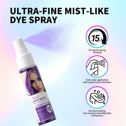 New Hair Color Spray Temporary Diy Hair Dye Spray Halloween Party Costume Instant Hair Styling Spray Disposable Hair Tools 30ml