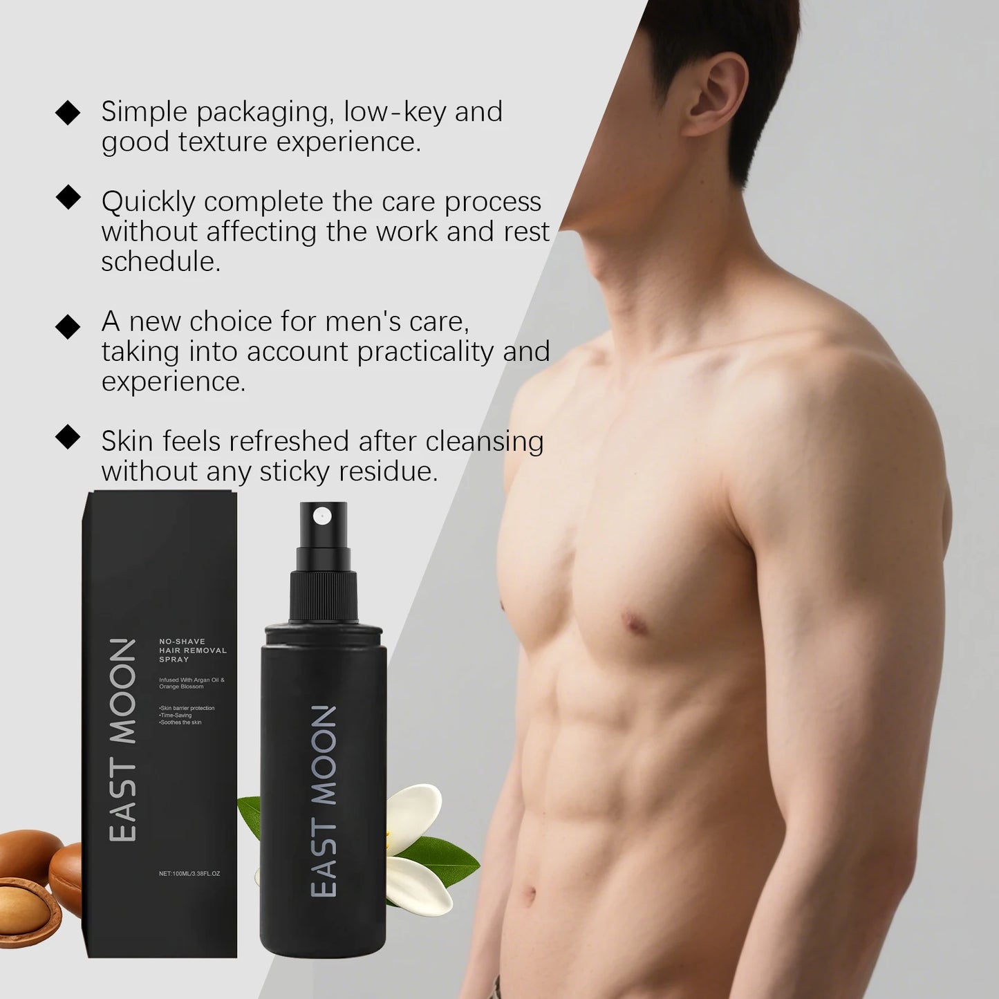 Men S Hair Removal Spray Effortlessly Removes Leg Hair Underarm Hair And Chest Hair Gentle Cleansing And Convenient Care Spray