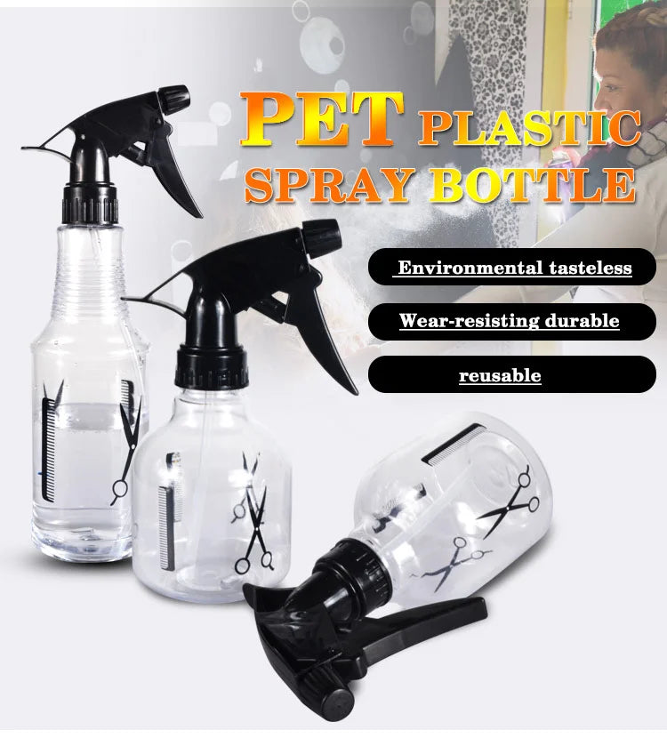 250ML Hairdressing Spray Bottle Salon Barber Hair Tools Water Sprayer Transparent Make-up Style Portable Plastic Spray Bottles