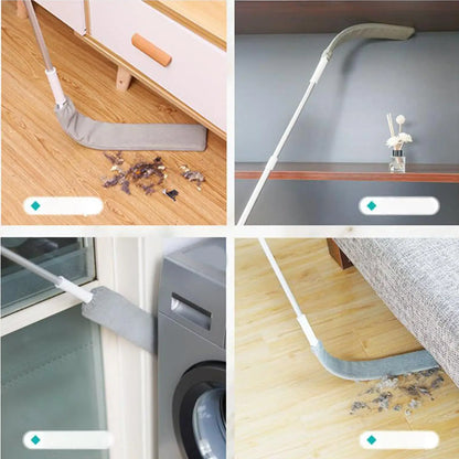 Floor Flat Duster Retractable Flat Cleaning Supplies Multipurpose  Microfiber Duster Under Appliance Cleaning Tool For Home