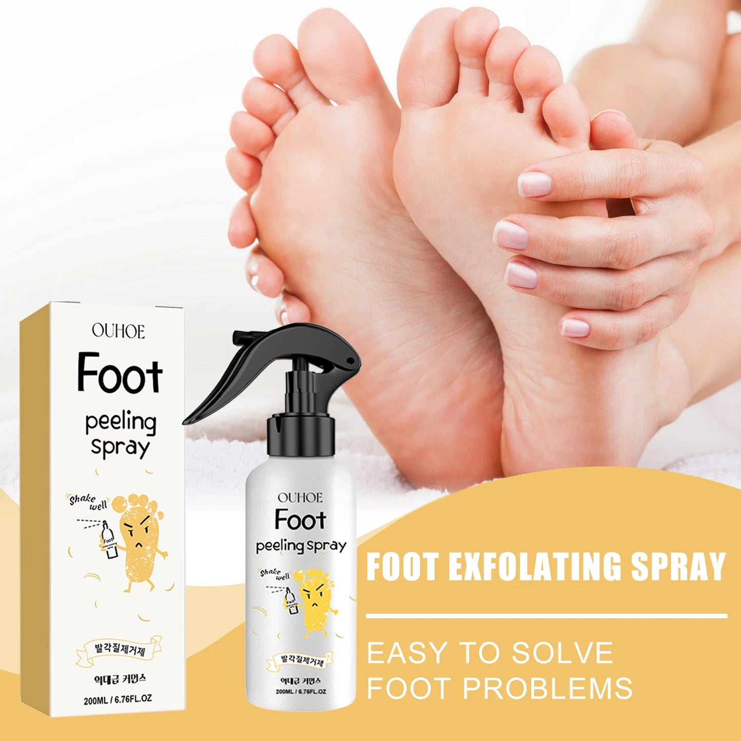 Foot Callus Remover Spray Quickly Soften Calluses Exfoliation Dry Feet Skin Hydrating clean Dead repair Skin cuticles Foot Care