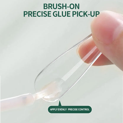 Nailpop 15ml Brush On Nail Glue Easy Application Long-Lasting Super Strong Nail Bond for Acrylic Nails Nail Tips Press On Nails