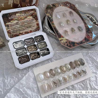 Nail Art Aurora Fairy Powder Cream Spring Summer For Professional Manicure Design Decorations Pigment Nail Texture Gel