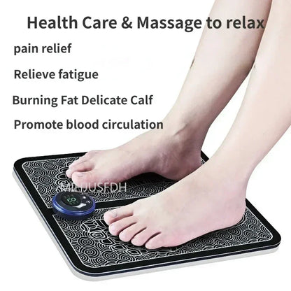 Foot Massage Mat Massager Feet Ems Calf Electric Tool Device Blood Circulation Spa Exerciser Insoles Myostimulator Machine Detox
