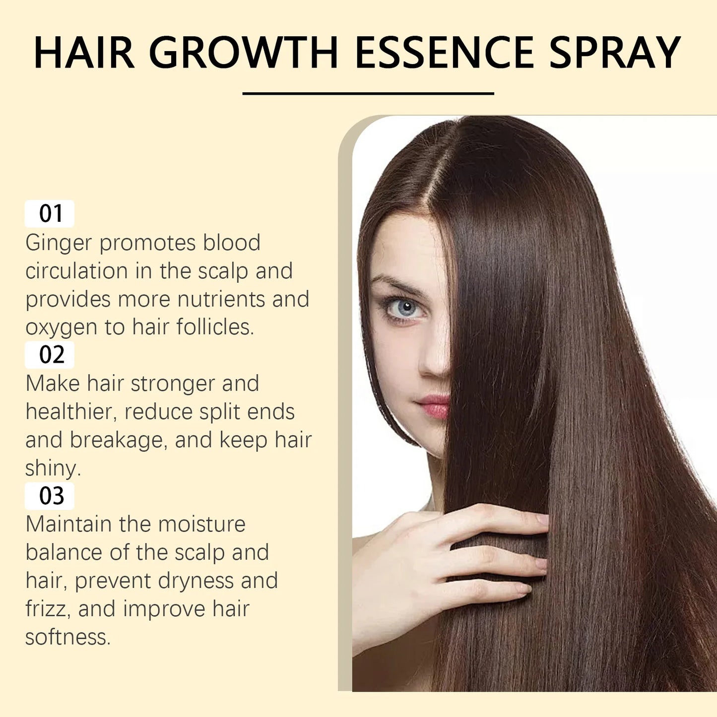 Hair Care Spray: Mild Hair Spray for Nourishing, Repairing, Smoothing, Moisturizing, Adding Shine & Strengthening Hair