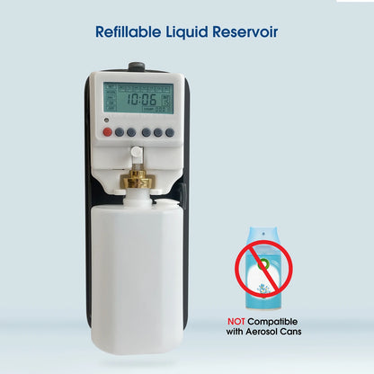 Automatic Fragrance Perfume Spray Distributor 300ML Liquid Air Freshener Dispenser LCD Programmable Toilet Room Odor Eliminator