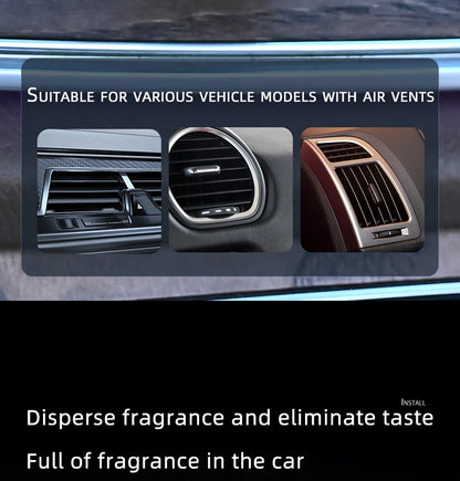 Car Air Freshener, Three Adjustable Modes Intelligent Car Aroma Diffuser, Rechargeable Car Aroma Diffuser, Black