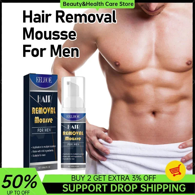 Powerful Hair Removal Mousse Permanent Painless Hair Remover for Men Armpit Legs Hair Growth Inhibitor Depilatory Cream Care