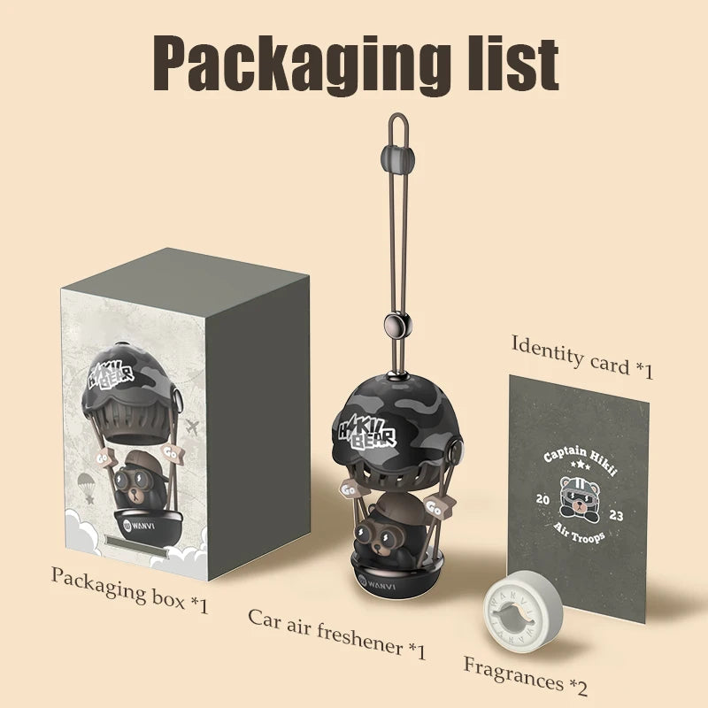 Hot air balloon bear car air freshener hanging accessories perfume fragrance diffuser decoration rearview mirror pendant hanger