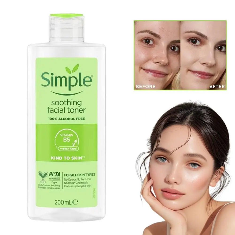 Simple Soothing Toner Long Lasting Moisturizing Gently Calms Soothes Balances Skin PH Softens Stratum Corneum