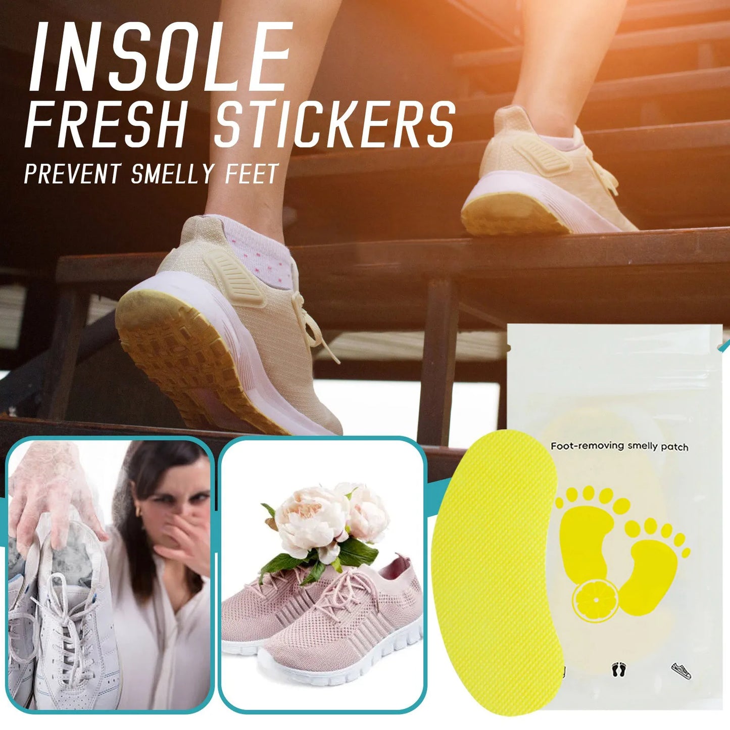 Shoes Odor Remover Foot Odor Removal Stickers Foot Odor Deodorants Sneaker Foot Sweat Absorption Fresh Odor Removal Fresh
