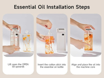 230ml Smart Aroma Diffuser, Auto Air Freshener with Refills, Premium Essential Oil Mist Sprayer, Long-Lasting Fragrance