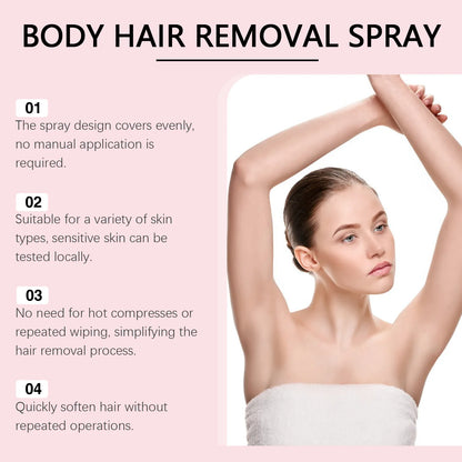 Hair Removal Spray Permanent Remove Armpit Leg Arm Intimate Areas Hair Soothing Delay Hair Growth Painless Depilatory For Women